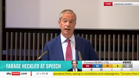 'You're a racist'_ Seven protesters interrupt Farage speech