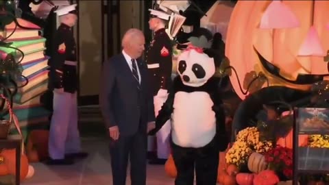 Bidens Halloween bash and Jill is all in with Panda 👀