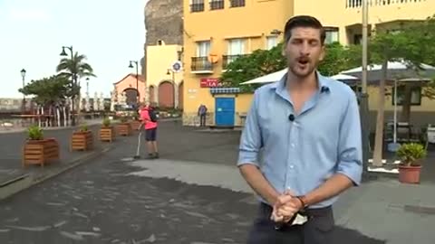 Volcanic eruption that scares away people