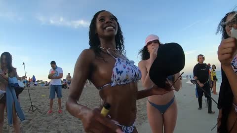 Miami Beach Dance party with beautiful Girls