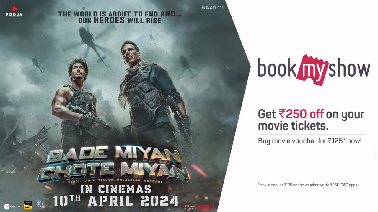 Bade Miyan Chote Miyan-Official Hindi Trailer | Akshay, Tiger, Prithviraj | AAZ |In Cinemas 10th Apr