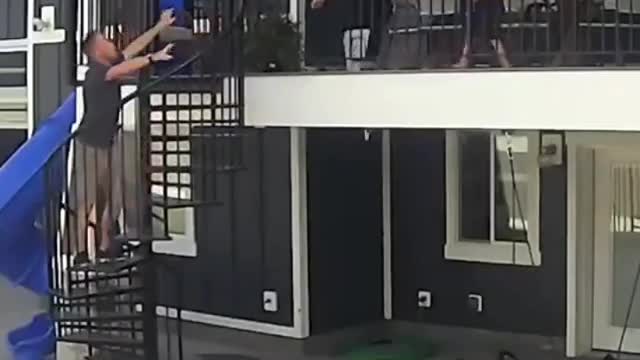 Huge tv accidentally dropped off the terrace