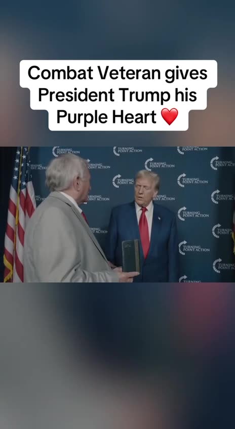 Combat Vet gives Purple Heart to 45+