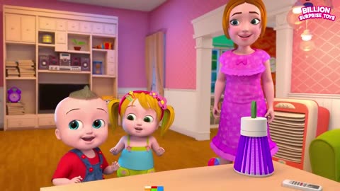 Itchy Scratchy Mosquito is annoying our Dolly and Jhonny!Funny show for kids -kids song.