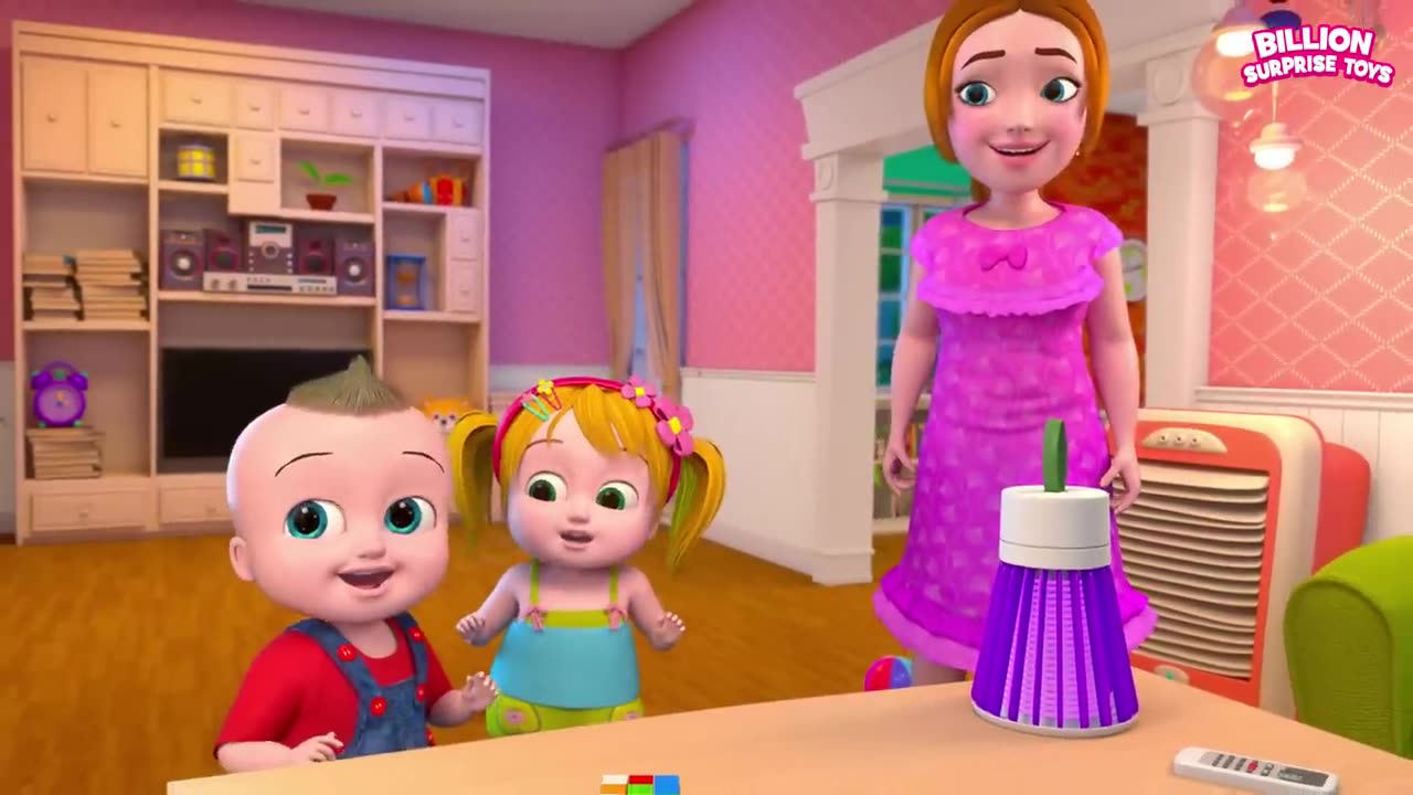Itchy Scratchy Mosquito is annoying our Dolly and Jhonny!Funny show for kids -kids song.