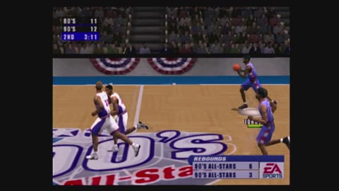 NBA Live 2001 (Ps2) 80's All-Stars vs 90's All-Stars Part2
