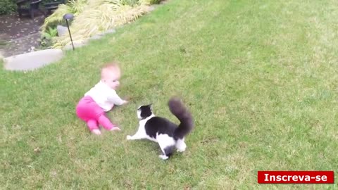 Best Funny Videos of Cats and Babies 2021