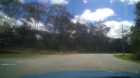 Car Hits Street Sign and Keeps Driving
