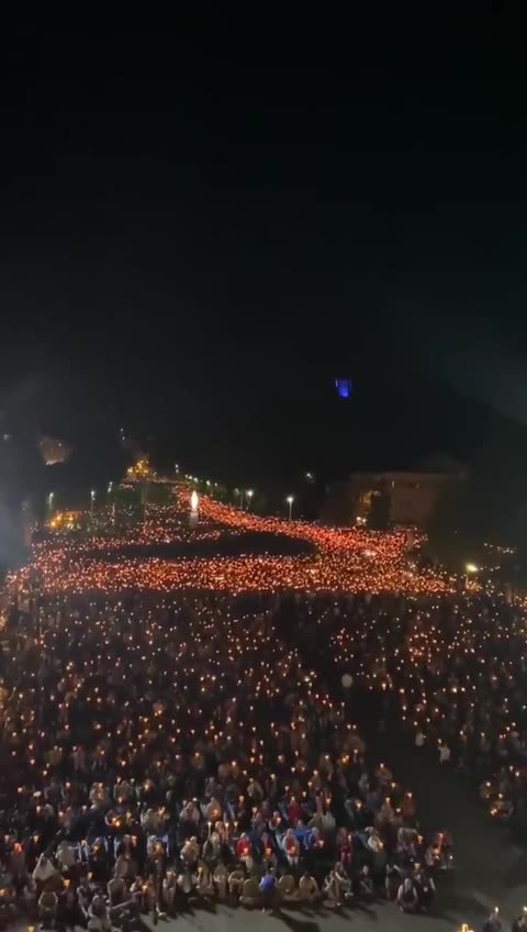 Thousands of Christians in France gathered together in a breathtaking display of faith and unity