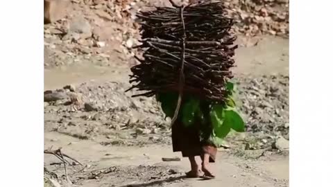 What a burden on this woman's shoulders