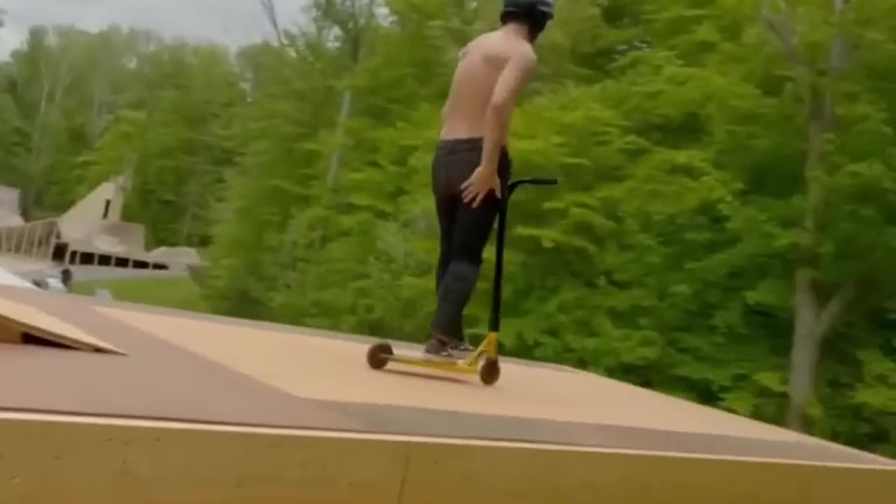 Jumping 30 feet up and down on a Scooter!