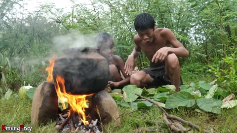 primitive cooking-Crabs