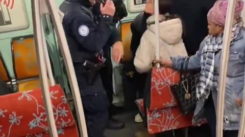 The black woman in France shouts racism because ticket inspectors asked her