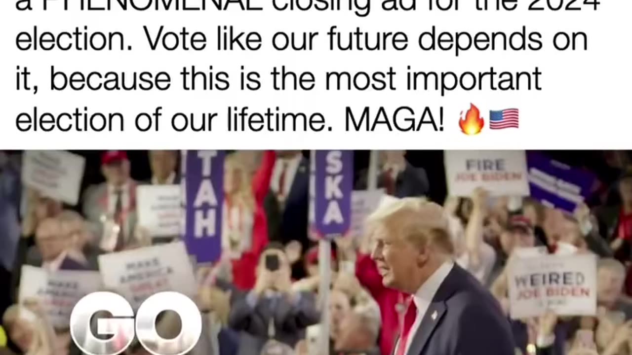 Trump just released a phenomenal closing ad for the 2024 election.