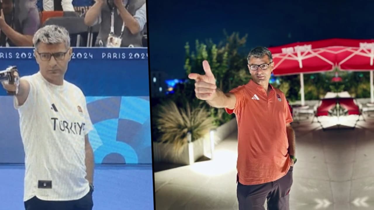 Turkish shooter Yusuf Dikec at Olympics 2024 Paris