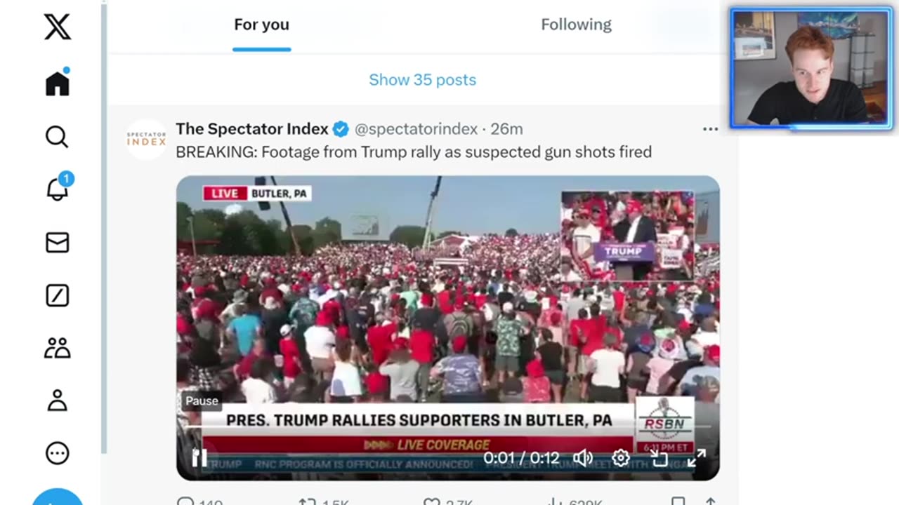 Depressed Ginger - BREAKING Trump survives Assassination Attempt during rally