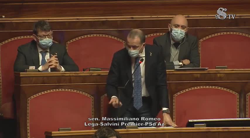 Massimiliano Romeo (Lega), Senato, 14/1/21