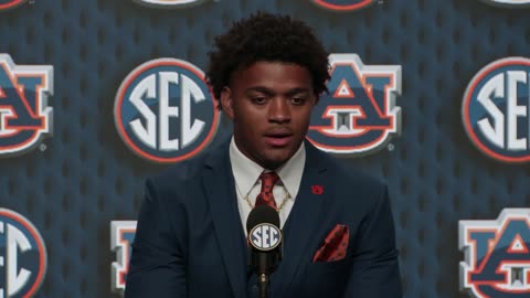 Auburn DL Keldric Faulk at SEC Media Days