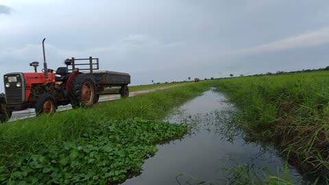 new tractor in field