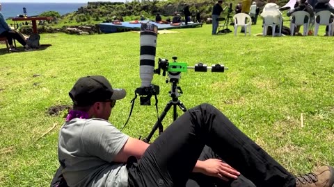 Solar eclipse ‘ring of fire’ appears over Easter Island
