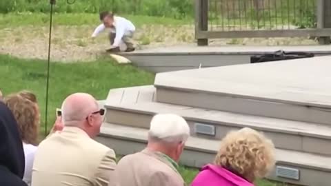 Kids add some comedy to a wedding