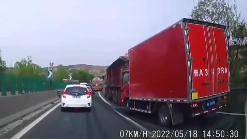 The red van is broken