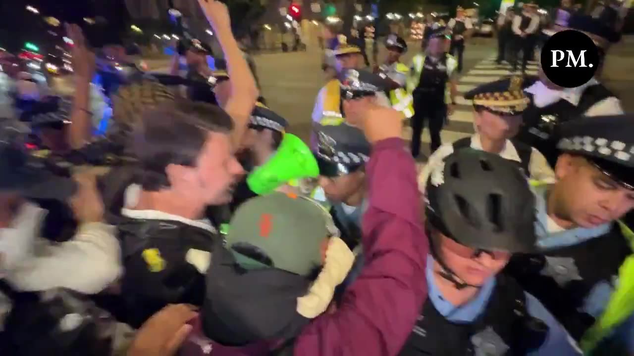 THINGS ARE ONCE AGAIN GETTING VERY JOYFUL OUTSIDE THE DNC lol