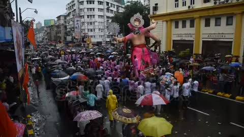 stock-footage-mumbai-india-september-thousands-of-devotees-bids-adieu-to-lord-ganesha-in-mumbai