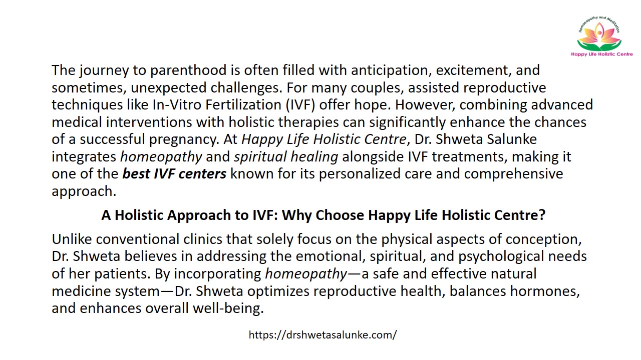 Nurturing Parenthood with Holistic IVF, Homeopathy, and Spiritual Healing