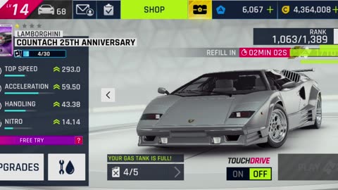 Asphalt 9: Legends - Lamborghini Countach 25th Anniversary Customize, Error Executing Race