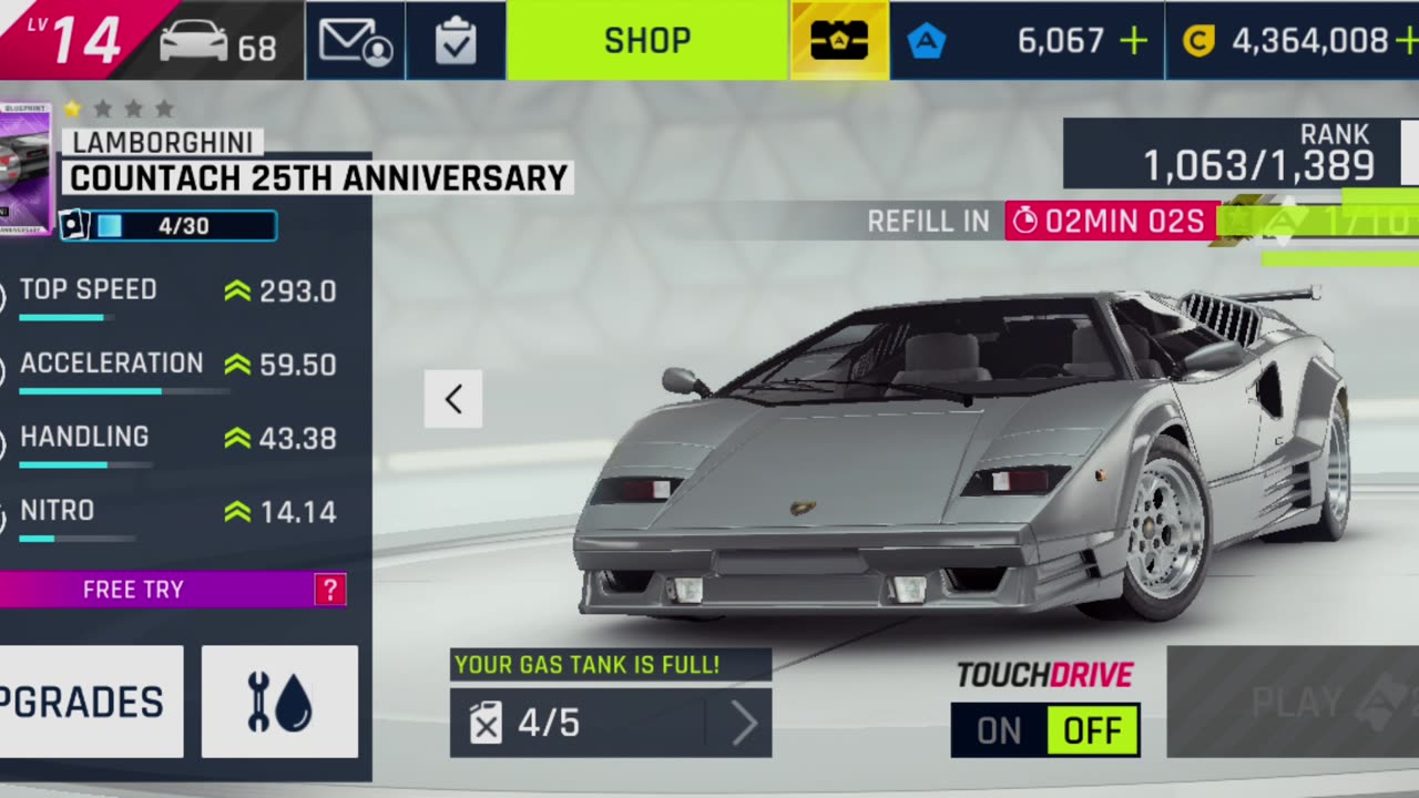 Asphalt 9: Legends - Lamborghini Countach 25th Anniversary Customize, Error Executing Race