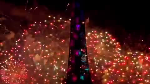 14th of July fireworks in paris