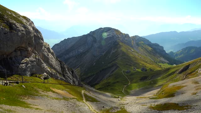 Beautiful View of Rocky Mountains With Meadow