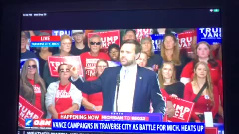 OANN Vance campaigns in traverse city as battle for Michigan heats up Wednesday 06:48 PM