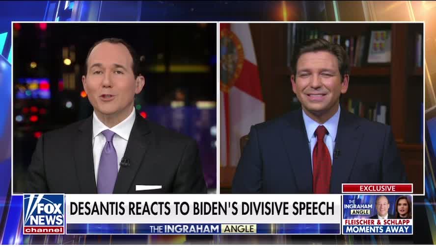 Ron DeSantis criticizes Biden for "mobilizing government against people he doesn’t like.”