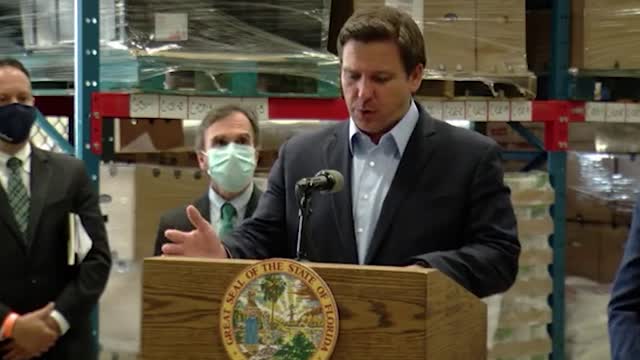 Governor Ron DeSantis Helps Announce a $1.6M Donation to Palm Beach County Food Bank by Blackstone 4/22/21