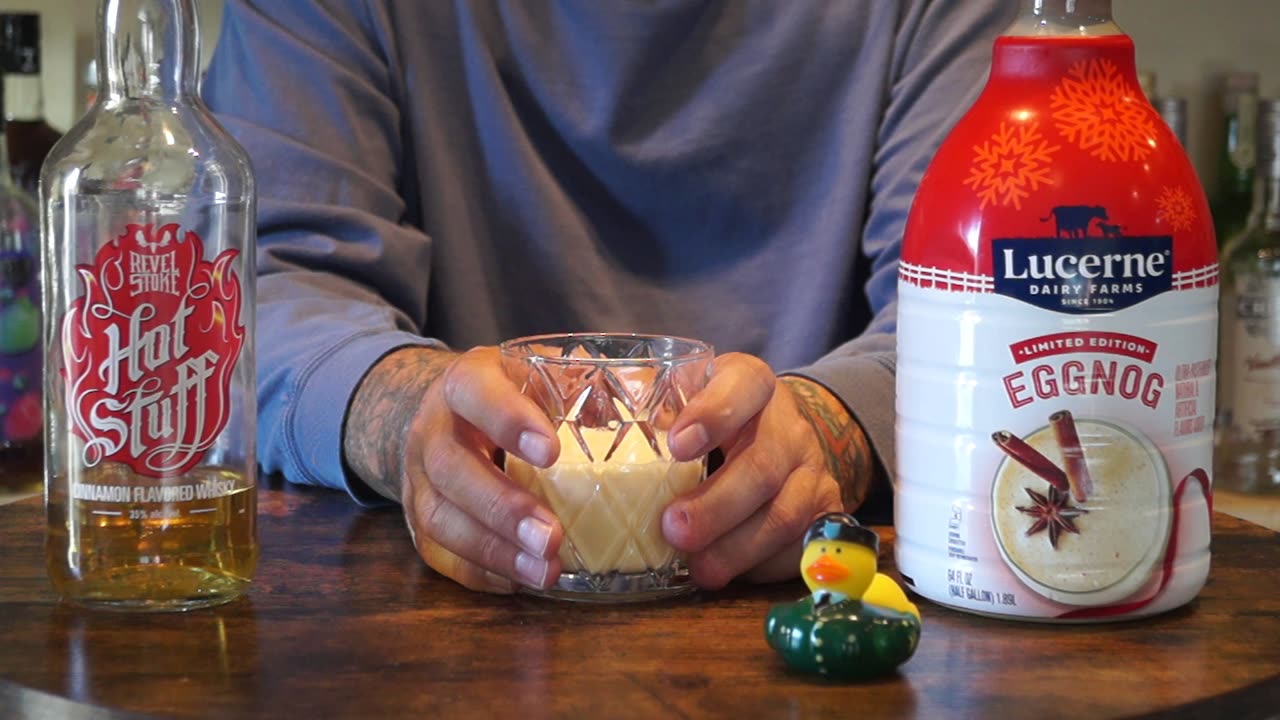 James Johnson - Revel Stoke Hot Stuff Cinnamon Whiskey & Lucerne Eggnog