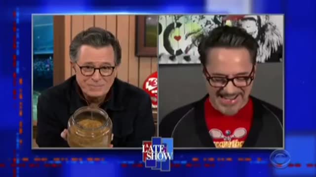 Colbert and Robert Downey Jr. Push Forward Bug Eating Agenda