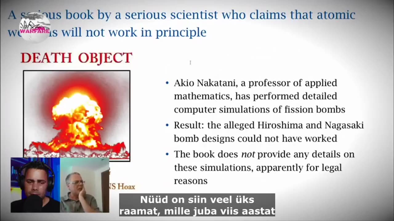 Hiroshima ja võlts aatomipommitamine, autor Michael Palmer, MD, PhD