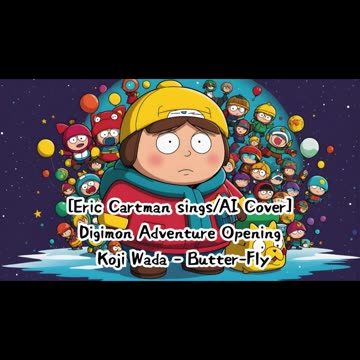 [Eric Cartman sings/AI Cover] Digimon Adventure Opening Kōji Wada - Butter-Fly