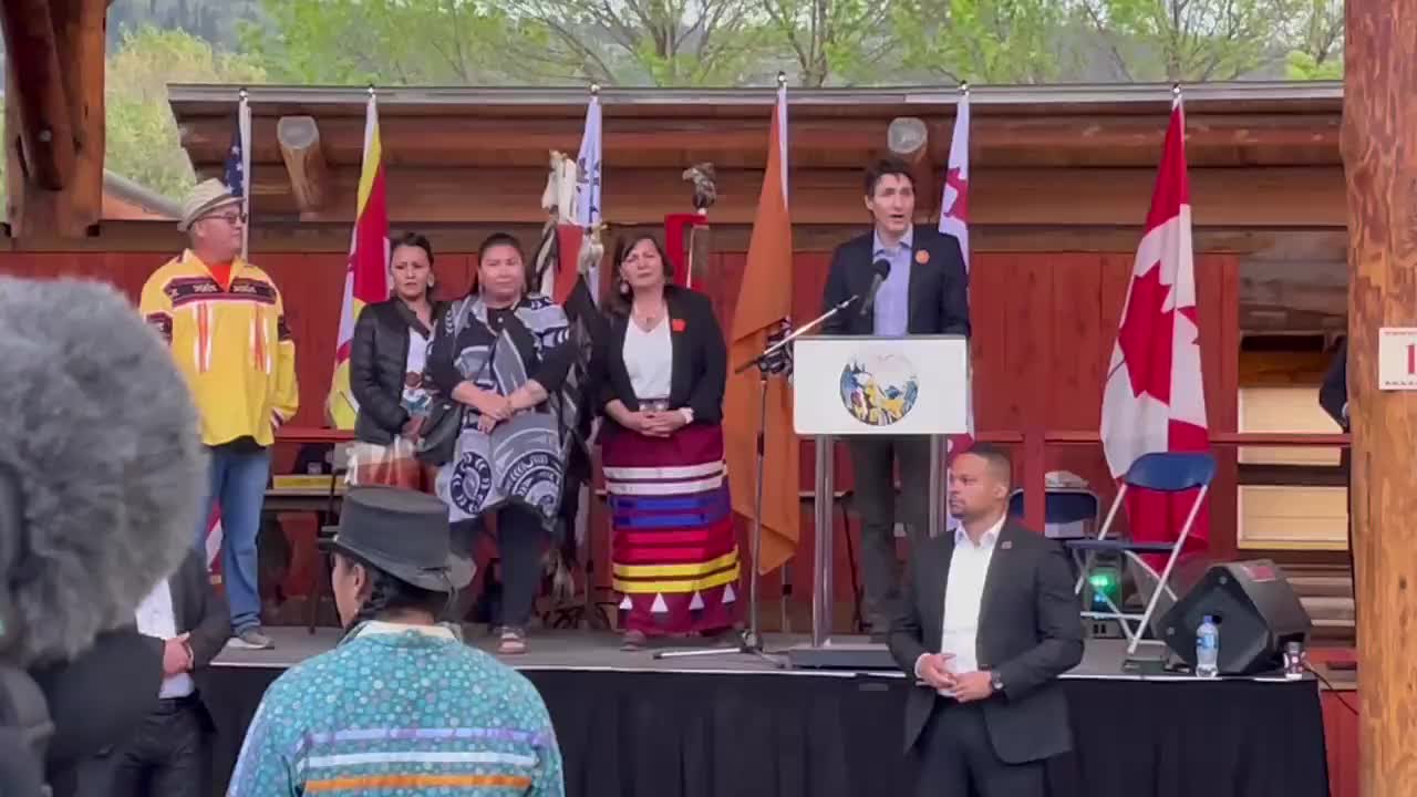 Indigenous protesters shouted Trudeau