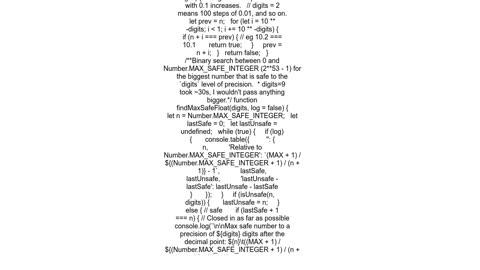 Node.js Maximum Safe Floating-point Number