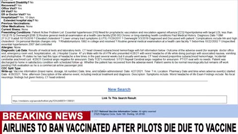 Airlines in Spain and Russia warn vaccinated people not to fly due to blood clots.