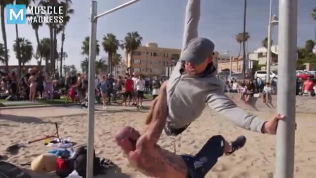 Beach Gym by Old Man Prank