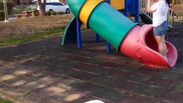 children playing in the playground