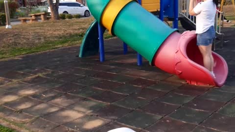 children playing in the playground