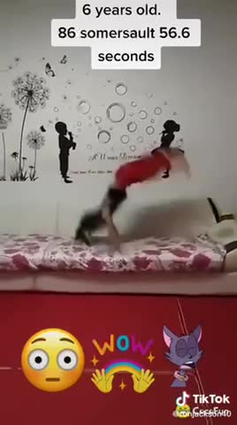 Backflip records for a six year old