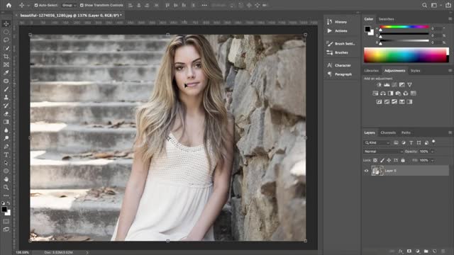Photoshop CC 2019 - How to Adjust A Smile-2