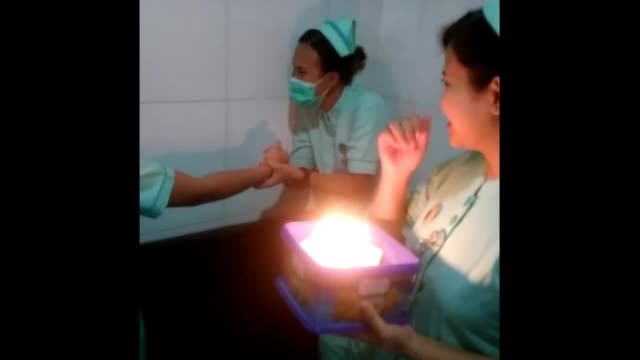 Birthday surprise at hospital