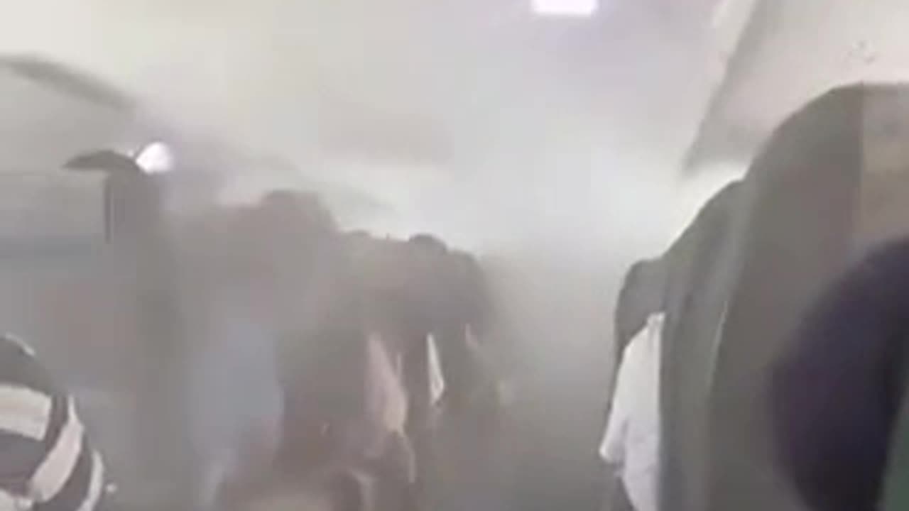 Smoke from forest fires made it into the flight